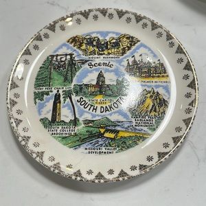 South Dakota Vintage souvenir plate